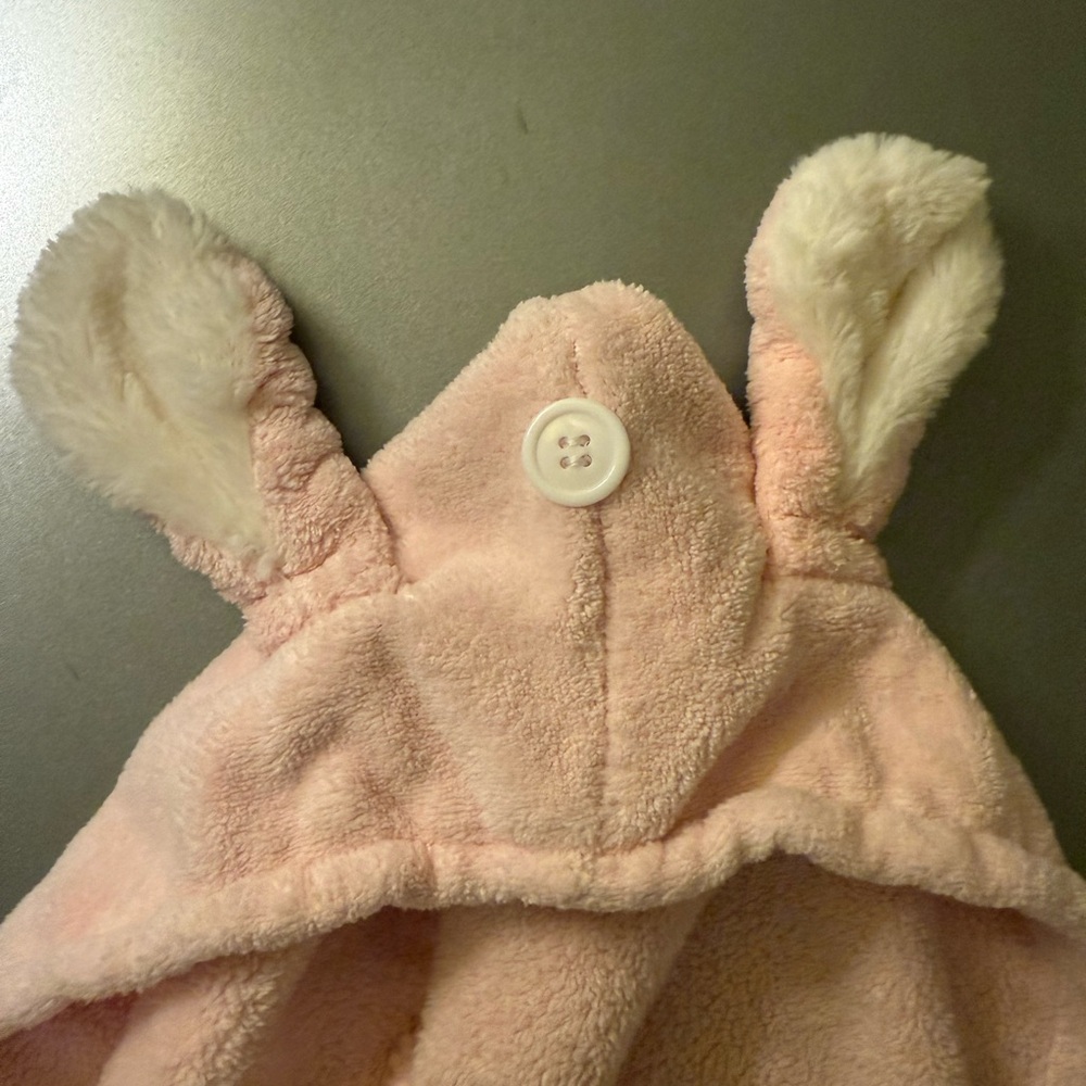 Miniso pink bunny ears hair wrap